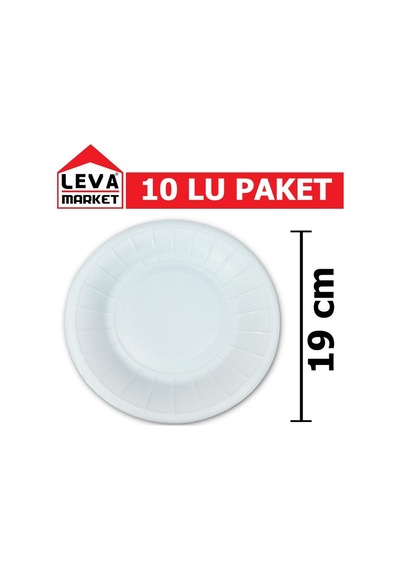 Leva Köpük Tabak 19 CM 10'lu Paket
