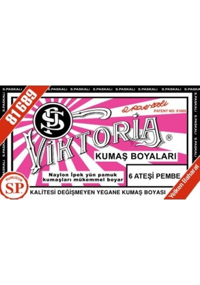 Viktoria Kumaş Boyası - Ateşi Pembe