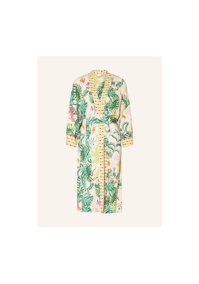 Mey Mystic Jungle Kadın Kimono, Modal Karışımlı Jersey, Desenli, Kontrast Borulu, Şal Yaka Sarı Mey Mystic Jungle Kadın Kimono, Modal Karışımlı Jersey, Desenli, Kontrast Borulu, Şal Yaka Sarı
