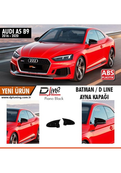 Audi A5 B9 Batman Yarasa Ayna Kapağı Piano Black / 2016 - 2020