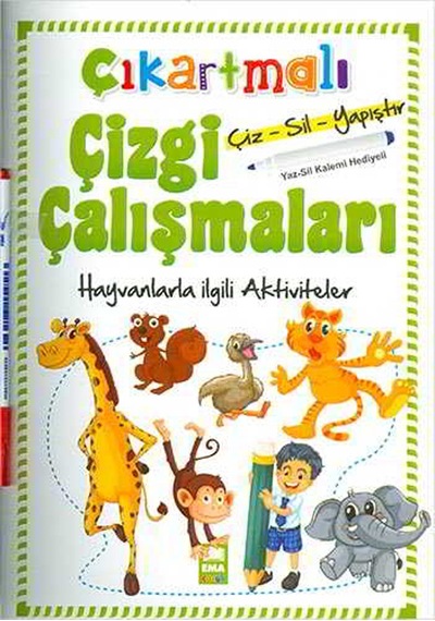 Ema Çıkartmalı Çizgi Çalışm.-hayvanlar/emaçocuk