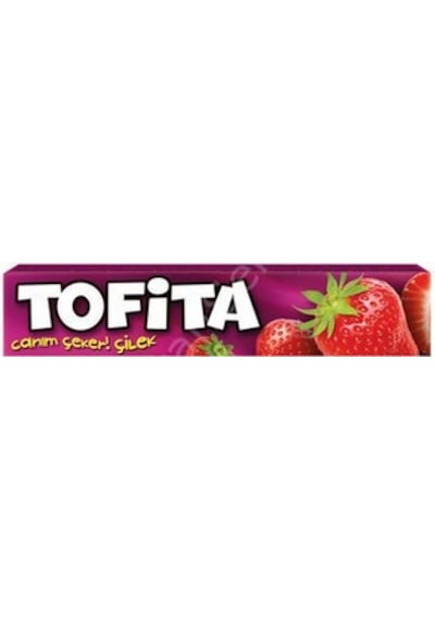 Tofita Çilek Aromalı Şeker 47 Gr 20 Adet