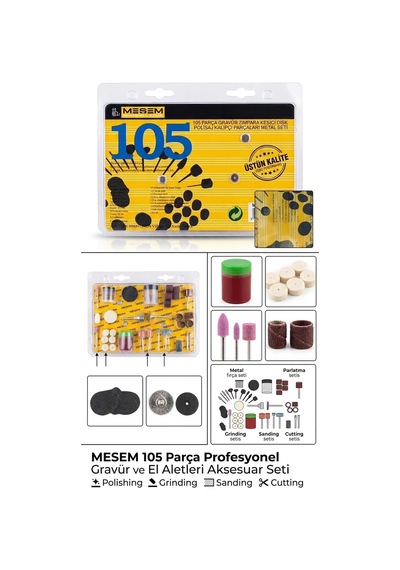 Mesem 105 Parça Gravür El Aletleri Seti - Hobi Projeleri, Maket Yapımı, Kalıpçılık Ve Restorasyon İçin Zımpar