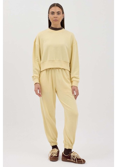 Buly Cozy Bisiklet Yaka Sweatshirt Butter Sarı