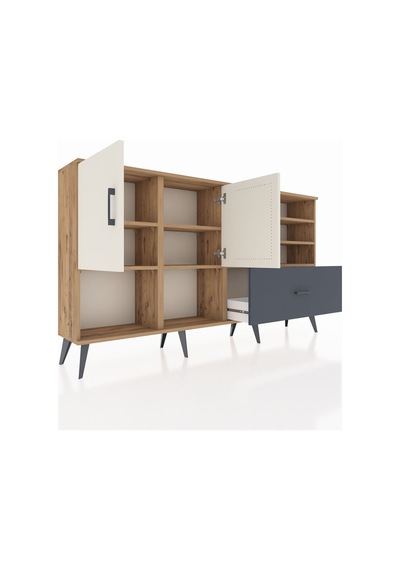 Arges Konsol 7 Raflı Tek Çekmeceli 2 Kapaklı 176x30x99 Çam-aytaşı/antrasit Aytası/antrasıt - Atlas Çam Arges Konsol 7 Raflı Tek Çekmeceli 2 Kapaklı 176x30x99 Çam-aytaşı/antrasit Aytası/antrasıt - Atlas Çam