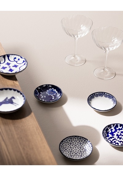 Reve Bleu Mais Mini Kase Seti - Mavi/beyaz - 9 Cm 8684427358498 Çok Renkli