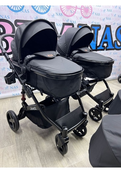 Bebemnas İkiz Yanyana Ayrılıp Birleşen Travel Bebek Arabası + 2 Adet Puset Dahil Tam Set