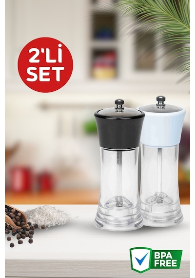 Nandy Home 2'li Set Seramik Elegant Tuz Ve Biber Değirmeni