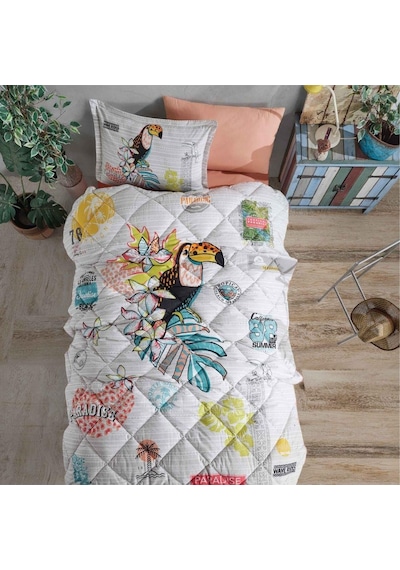 Clasy Ranforce Uyku Seti Tek Kişilik Paradise V1 Somon