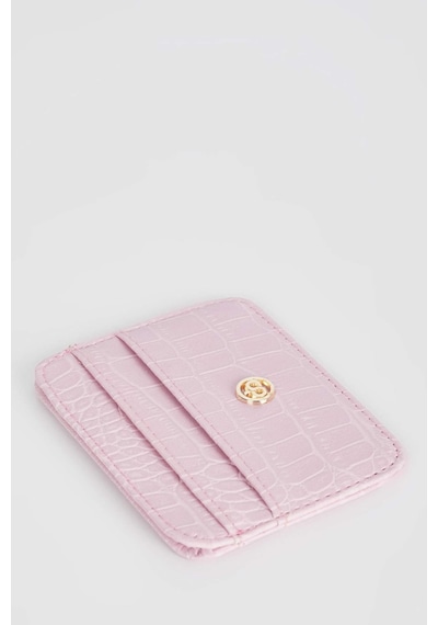 Defacto Kadın Suni Deri Croco Kartlık W2526AZNSPN3 Pembe