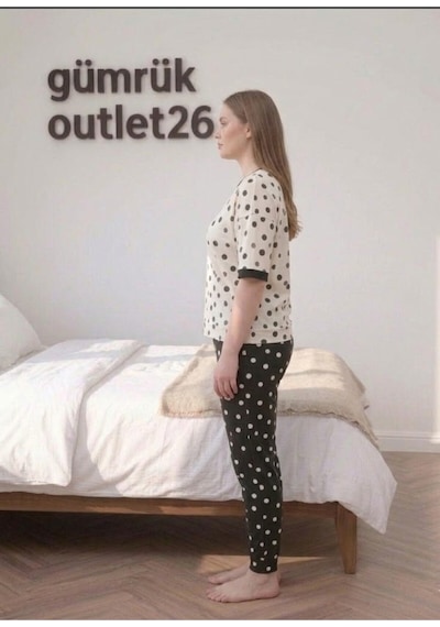 Vinetta Pijama Beyaz-siyah