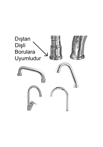Aletçantam Perlatör Süzgeç Lavabo Mutfak Batarya Filtre Musluk Ucu -5 Adet