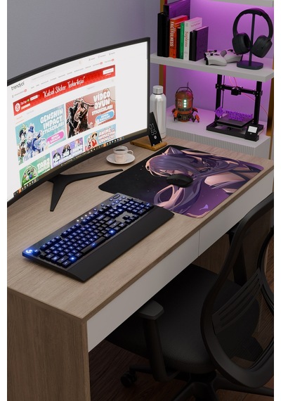 Keqing Genshin Impact Anime Gacha V5 - 48x40 Xl Gaming Mouse Pad Fare Altlığı