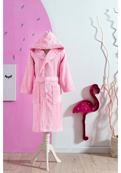 Özdilek Ashley Kapüşonlu Bambu Çocuk Bornozu 15 Yaş-pembe