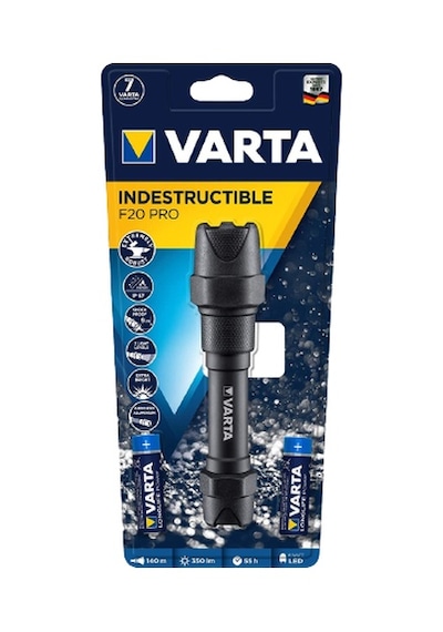 Varta Indestructible F20 Pro Led El Feneri Siyah