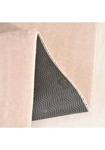 Poly Peluş Halı-bej- Salon-mutfak-antre-oturma Odası-yumuşak-kaymaz Taban-yıkanabilir Modern