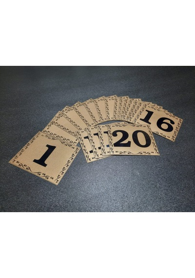 Kapı Numarası 10X12 Cm Yapışkanlı No 1'Den 20 E