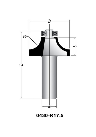 Netmak Elmas Uçlu Rulmanlı Radüs El Freze Bıçağı 25x11x53 430-r6 6 Mm