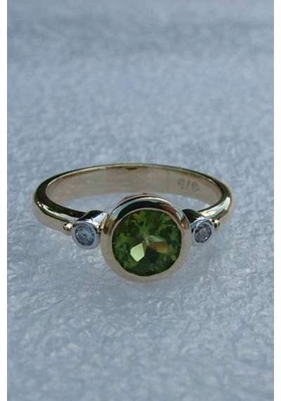 Peridot Yeşim Doğal Taş Yüzük - Ak465