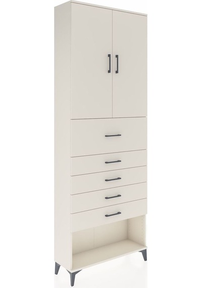 Arges Dolap 3 Raflı 5 Çekmeceli 2 Kapaklı 88x30x243 Aytaşı-aytaşı Aytası