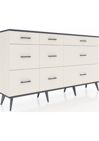 Arges Konsol 9 Çekmeceli 176x30x99 Aytaşı-antrasit/aytaşı Antrasıt/aytası - Aytası Arges Konsol 9 Çekmeceli 176x30x99 Aytaşı-antrasit/aytaşı Antrasıt/aytası - Aytası