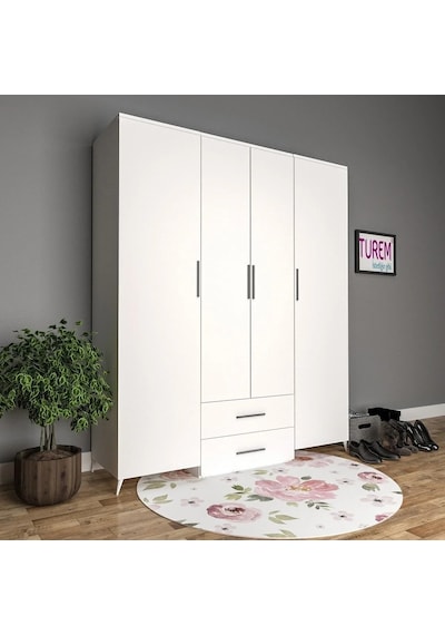 4 Kapılı Trend Gardrop Mdf Antrasit 4 Kapılı Trend Gardrop Mdf Antrasit