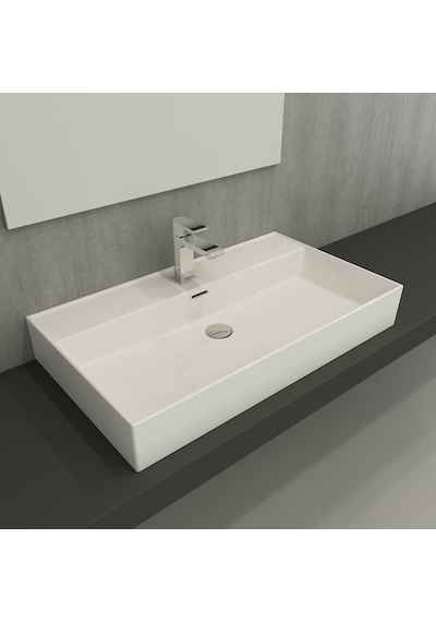 Bocchi Milano Lavabo 80 CM - Parlak Beyaz