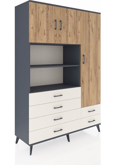 Hyperion Dolap 9 Raflı 6 Çekmeceli 3 Kapaklı 132x44x195 Antrasit-çam/aytaşı Atlas Çam/aytası Hyperion Dolap 9 Raflı 6 Çekmeceli 3 Kapaklı 132x44x195 Antrasit-çam/aytaşı Atlas Çam/aytası