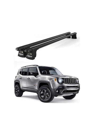 Trio-ı Jeep Renegade 2015 Ve Üstü Uyumlu Siyah Kilitli Ara Atkı 135cm Port Bagaj Tavan Barı