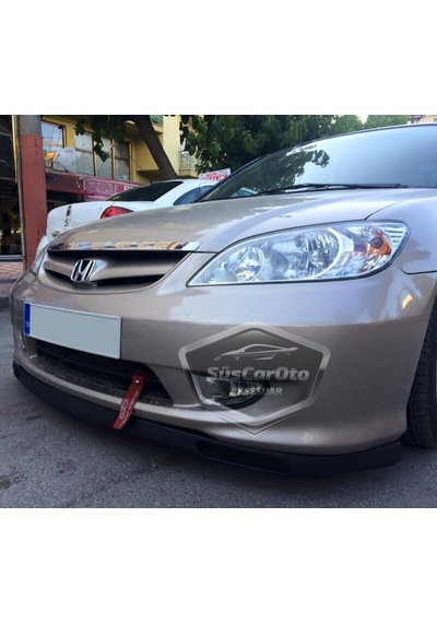 Honda Civic Vtec2 2001-2006 Uyumlu Üniversal Laguna Lip Esnek Ön Lip 2 Parça Tampon Altı Dil Karlık Ön Ek 00 Şüscaroto Aksesuar