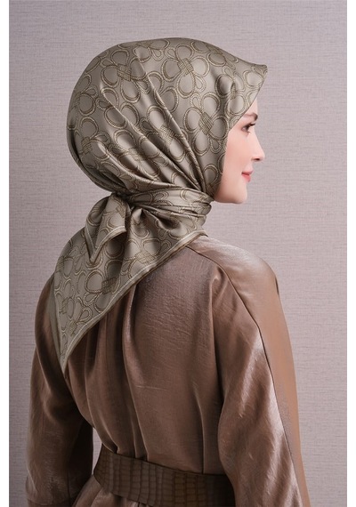 Armine İpek Eşarp 2027 Kış - 9638-04 Açık Bej Twill