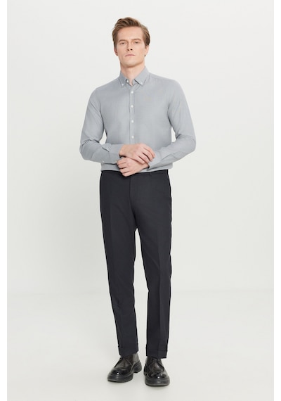 Altınyıldız Classıcs Erkek Antrasıt Slim Fit Dar Kesim Gizli Lasiktli Yan Cepli Esnek Klasik Pantolon Antrasit