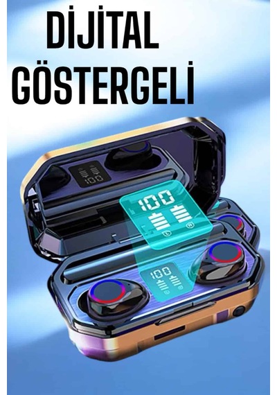 Dijital Göstergeli Bluetooth Bağlantılı Kulaklık Dokunmatik Kontrol Kulak Içi
