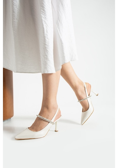 Dabab Shoes Vına Kadın Sivri Burun 7 Cm İnce Topuklu Taş Detaylı Bilekten Bantlı Klasik Abiye Ayakkabı Ekru Dabab Shoes Vına Kadın Sivri Burun 7 Cm İnce Topuklu Taş Detaylı Bilekten Bantlı Klasik Abiye Ayakkabı Ekru
