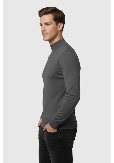 Rizzup Antrasit Slim Fit Yarım Balıkçı Yaka Likralı İnce Triko Erkek Yarım Boğazlı Kazak 2505502 Rizzup Antrasit Slim Fit Yarım Balıkçı Yaka Likralı İnce Triko Erkek Yarım Boğazlı Kazak 2505502