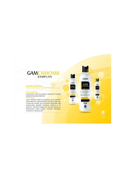 Gam Camomil Hasar Görmüş Saçlar İçin Onarıcı Şampuan 275 ML