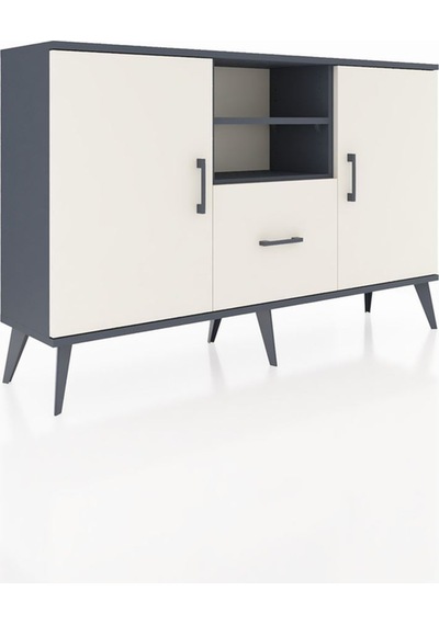 Arges Konsol 4 Raflı Tek Çekmeceli 2 Kapaklı 132x30x83 Antrasit-aytaşı/aytaşı Aytaşı/aytaşı Arges Konsol 4 Raflı Tek Çekmeceli 2 Kapaklı 132x30x83 Antrasit-aytaşı/aytaşı Aytaşı/aytaşı
