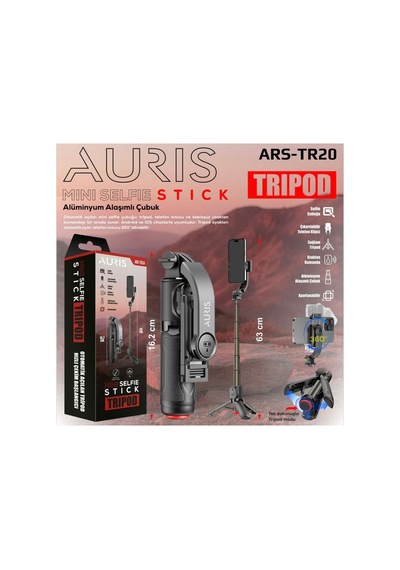 Tr20 Tripod Selfi Çubuğu Aliminyum Siyah - 913575155 Tr20 Tripod Selfi Çubuğu Aliminyum Siyah - 913575155