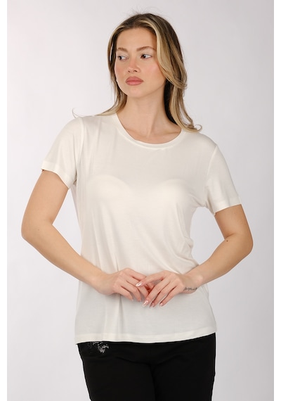 Daıdo Kadın T-shirt 19y311900981 Ekru