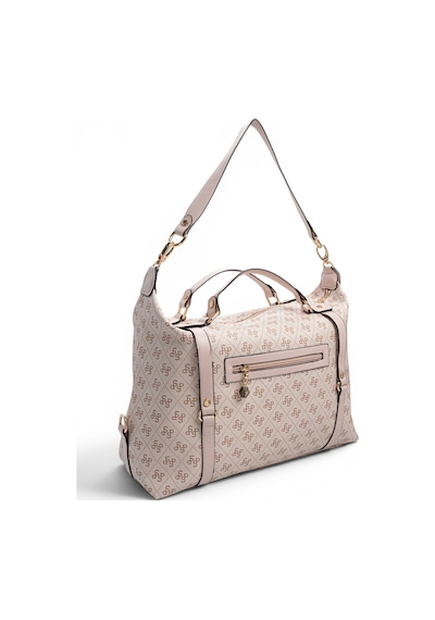 Silver Polo Pembe - Pudra Monogram Kadın Seyahat Çantası Sp1064