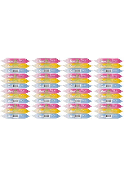 Sleepy Islak Havlu Cep Mendil 720 Yaprak 48 Li Set Rose/garden 48'li Set