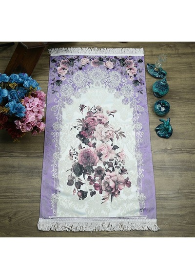 Lüks Hürrem Seccade Mor 70 X 117 Cm Çok Renkli