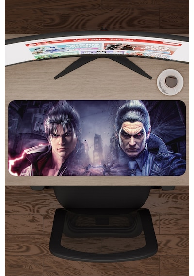 Tekken Kaymaz Dikişli Kauçuk Oyuncu Mousepad V3 - 70x30 Xl Gaming Mouse Pad Fare Altlığı