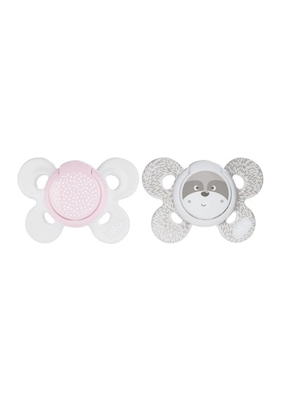 Chicco Physio Comfort Silikon Emzik 2li 0+ Ay Kız Beyaz