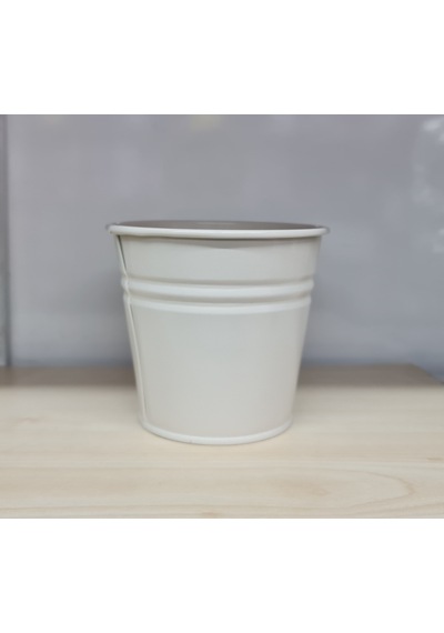 Metal Saksı Kova Krem 11x12 cm no11