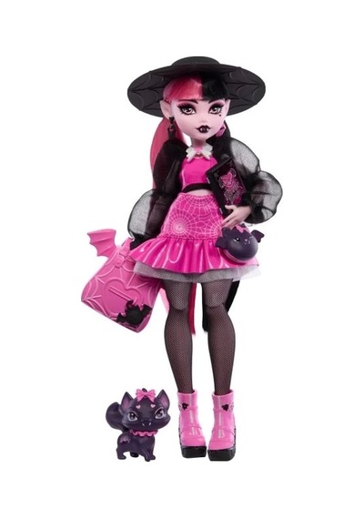 Monster High Pembe Ve Siyah Saçlı Draculaura Bebeği Refreshed Look