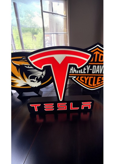 Tesla Dekoratif Aydınlatma Led Gece Lambası Çok Renkli