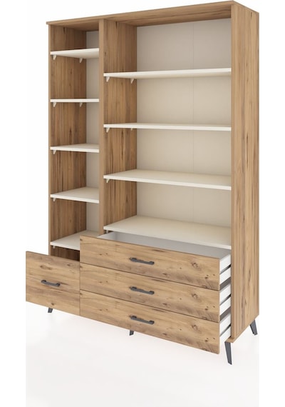Hyperion Dolap 9 Raflı 4 Çekmeceli 132x44x195 Çam-aytaşı/çam Aytası/atlas Çam - Atlas Çam Hyperion Dolap 9 Raflı 4 Çekmeceli 132x44x195 Çam-aytaşı/çam Aytası/atlas Çam - Atlas Çam