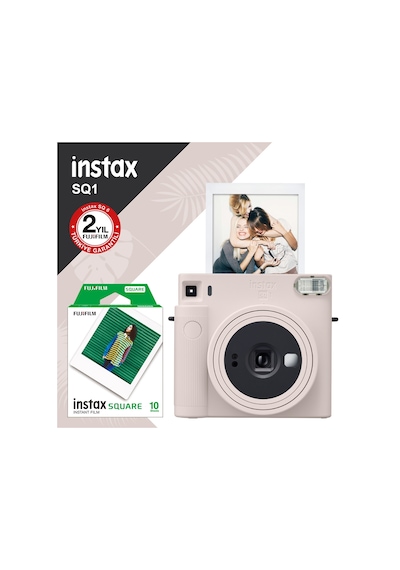 Fujifilm Instax SQ1 Fotoğraf Makinesi + 10'lu Kare Film Beyaz