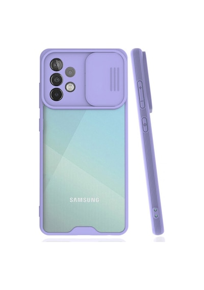 Nettech Samsung Galaxy A72 Uyumlu Platin Kamera Kızaklı Arka